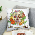 Cute skull customized print 18x18 canvas cushion cover